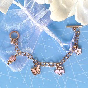 Women's bracelet with cute girly pendants